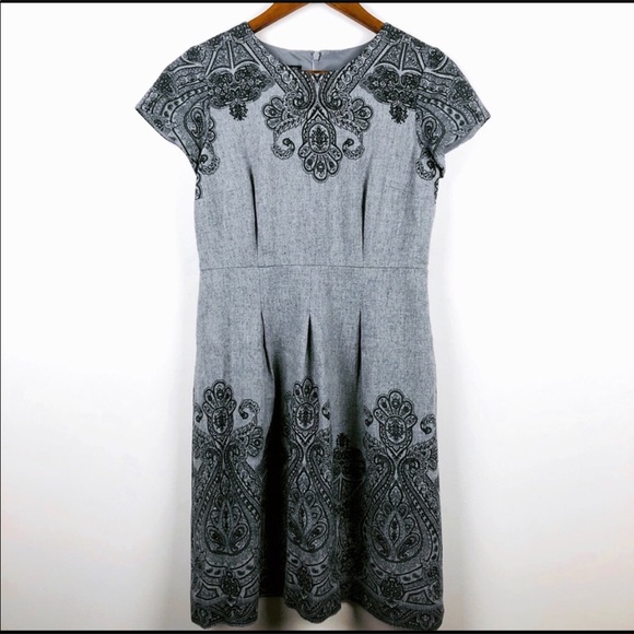 TALBOTS Wool Cap Sleeve Dress - Picture 1 of 6